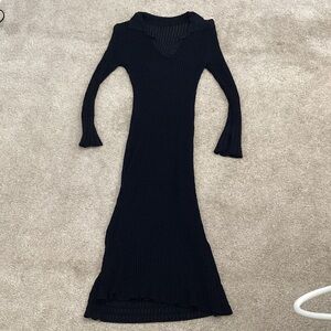 Elegant Black Knit Dress